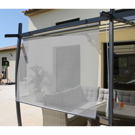 Rideau textilène brise-soleil 120cm gris - BSO1 - Couleurs du Monde