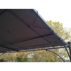 Toile d'ombrage 300x400cm - Taupe universelle pergolas adossées - TU4T