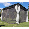 moustiquaires universelles 300x300cm pour tonnelle gris - MU3G