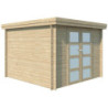 Chalet Oregon 9,6m² en bois massif 28mm+porte vitrée Gardenas