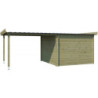 Chalet Oregon 9,6m² en bois traité 28mm+extension 300cm Gardenas