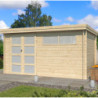 Chalet Oregon 13,51m² en bois massif+porte et fenêtre Gardenas