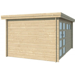 Chalet Oregon 13,51m² en bois massif+porte et fenêtre Gardenas