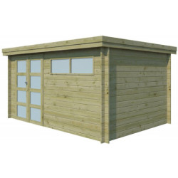 Chalet Oregon 13,51m² en bois traité+porte et fenêtre - Gardenas