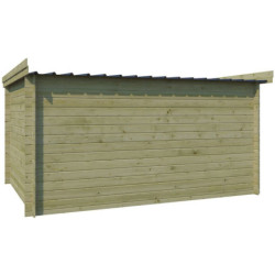 Chalet Oregon 13,51m² en bois traité+porte et fenêtre - Gardenas