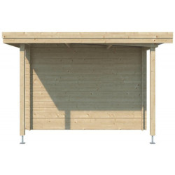 Chalet Oregon 13,51m² en bois massif+extension 150cm Gardenas