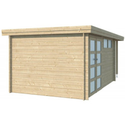 Chalet Oregon 13,51m² en bois massif+extension 150cm Gardenas