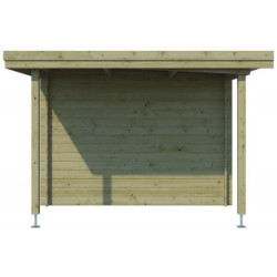 Chalet Oregon 13,51m² en bois traité+extension 150cm Gardenas