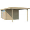 Chalet Oregon 13,51m² en bois massif 28mm+extension 300cm Gardenas