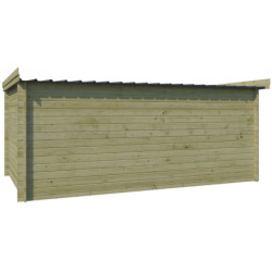 Chalet Oregon 16,40m² en bois traité + porte et fenêtre Gardenas