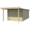 Chalet Oregon 16,4m² en bois massif 28mm+extension 150cm Gardenas