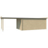 Chalet Oregon 16,4m² en bois massif 28mm+extension 300cm Gardenas