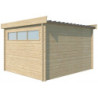 Abri Moderne 11,84m² en bois massif 44mm+porte+2 fenêtres Gardenas