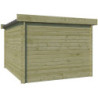 Abri Moderne 11,84m² en bois traité 44mm+porte+2 fenêtres Gardenas