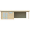 Chalet Moderne 11,8m² en bois massif 44mm+extension 400cm Gardenas