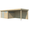 Chalet Moderne 11,8m² en bois massif 44mm+extension 400cm Gardenas