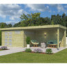 Chalet Moderne 11,8m² en bois traité 44mm+extension400cm Gardenas