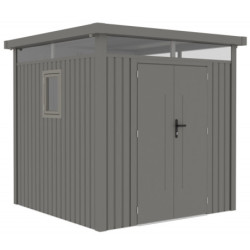 Abri 5,29m² en acier galvanisé 0,4mm Kosto avec fixations dalle - X-Métal