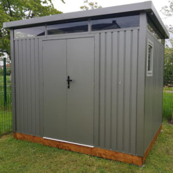 Abri 6,76m² en acier galvanisé 0,4mm Kosto avec fixations dalle - X-Métal