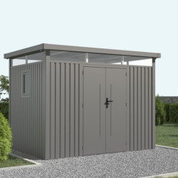 Abri 6,76m² en acier galvanisé 0,4mm Kosto avec fixations dalle - X-Métal