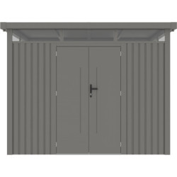 Abri 6,76m² en acier galvanisé 0,4mm Kosto avec fixations dalle - X-Métal