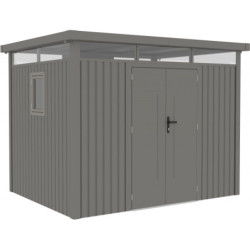 Abri 6,76m² en acier galvanisé 0,4mm Kosto avec fixations dalle - X-Métal