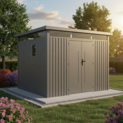 Abri 8,64m² en acier galvanisé 0,4mm Kosto avec fixations dalle - X-Métal