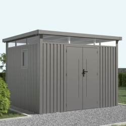 Abri 8,64m² en acier galvanisé 0,4mm Kosto avec fixations dalle - X-Métal