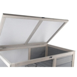 Clapier en sapin - rampe d'accès - L80xH50cm - Vinland - Lifland