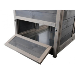 Clapier en sapin - rampe d'accès - L80xH50cm - Vinland - Lifland