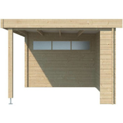 Chalet Moderne 13,8m² en bois massif 44mm+extension 400cm Gardenas