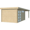 Chalet Moderne 13,8m² en bois massif 44mm+extension 400cm Gardenas
