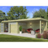 Chalet Moderne 13,8m² en bois traité 44mm+extension400cm Gardenas