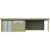 Chalet Moderne 13,8m² en bois traité 44mm+extension400cm Gardenas