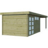 Chalet Moderne 13,8m² en bois traité 44mm+extension400cm Gardenas