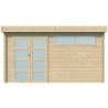 Abri Modernе 17,39m² en bois massif 44mm+porte+2 fenêtres Gardenas