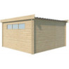 Abri Modernе 17,39m² en bois massif 44mm+porte+2 fenêtres Gardenas