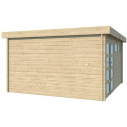 Abri Modernе 17,39m² en bois massif 44mm+porte+2 fenêtres Gardenas