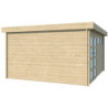 Abri Modernе 17,39m² en bois massif 44mm+porte+2 fenêtres Gardenas