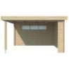 Chalet Moderne 17,39m² en bois massif 44mm+extension 400cm Gardenas