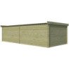 Chalet Moderne 17,39m² en bois traité 44mm+extension400cm Gardenas