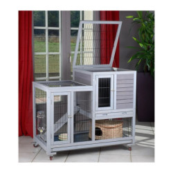 Clapier en sapin - enclos et habitat - L100cm - Restland - Lifland