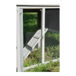 Clapier en sapin - espace grillagé et maison - H93cm - Lodge - Lifland