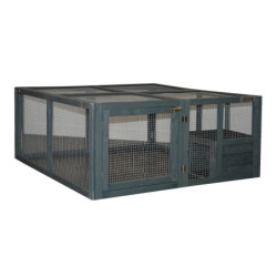 Clapier en sapin - sans sol et abri - L116cm - Run out luxe - Lifland