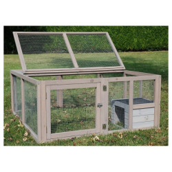 Clapier en sapin - sans sol et abri - L116cm - Run out luxe - Lifland