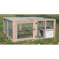 Clapier en sapin - sans sol et abri - L116cm - Run out luxe - Lifland