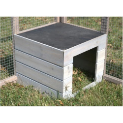 Clapier en sapin - sans sol et abri - L116cm - Run out luxe - Lifland