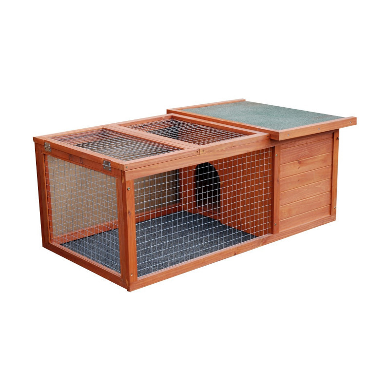 Clapier avec espace ouvert et abri - L120cm - Rabbit Space - Lifland