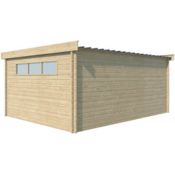 Abri Moderne 21,09m² en bois massif 44mm+porte+2 fenêtres Gardenas