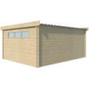 Abri Moderne 21,09m² en bois massif 44mm+porte+2 fenêtres Gardenas